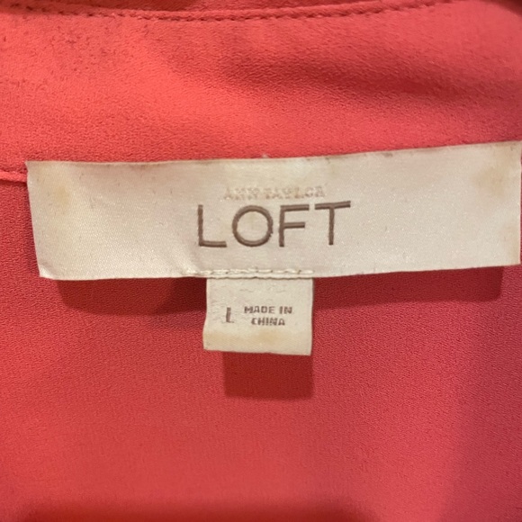 Loft Coral Button-Up - Picture 2 of 3